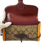 Coach Colorblock Leather Jade Wallet On Chain