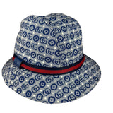 Gucci GG Logo Blue Denim Bucket Hat