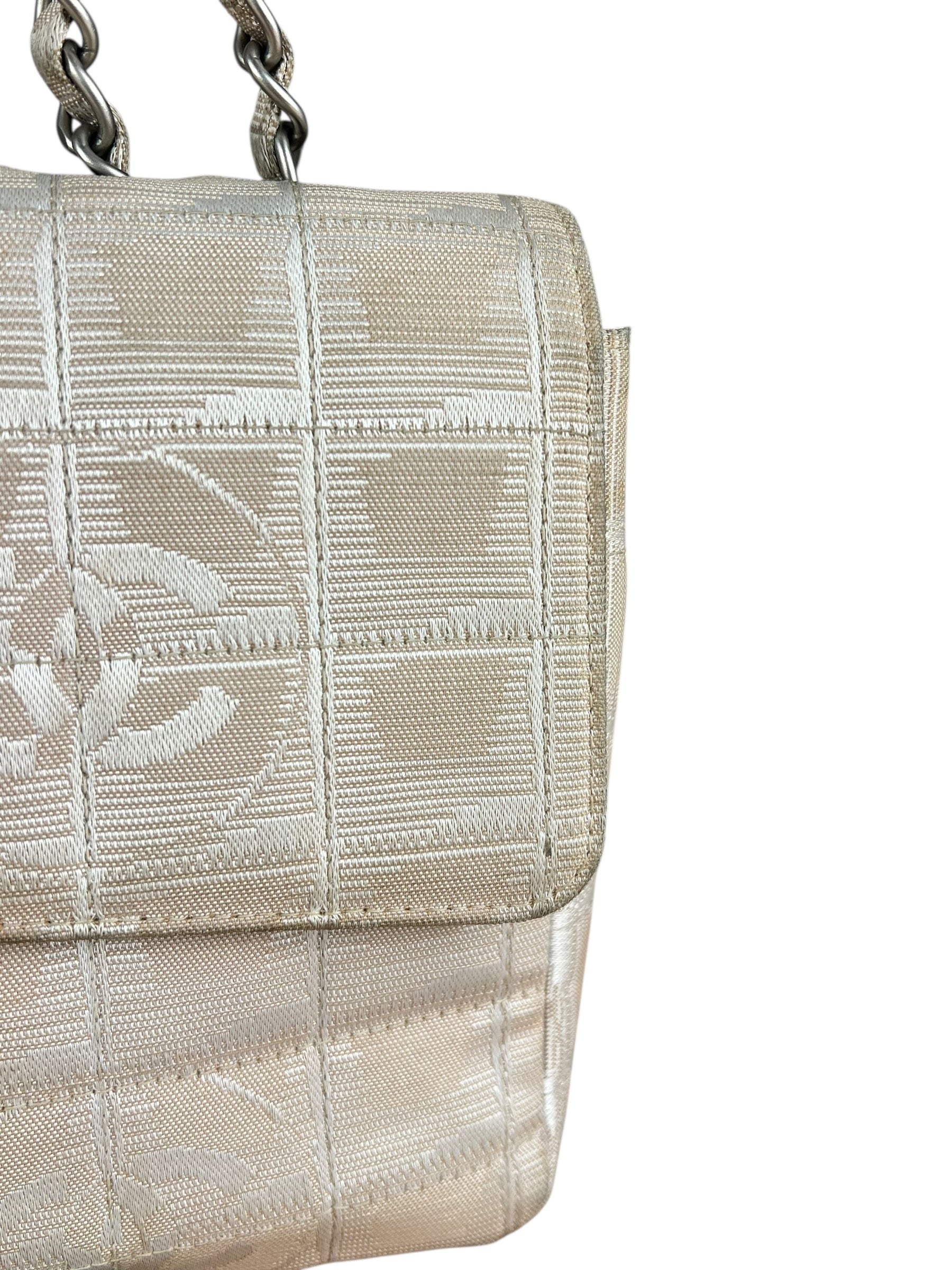 Chanel Vintage Beige Travel Line Classic Flap 2001