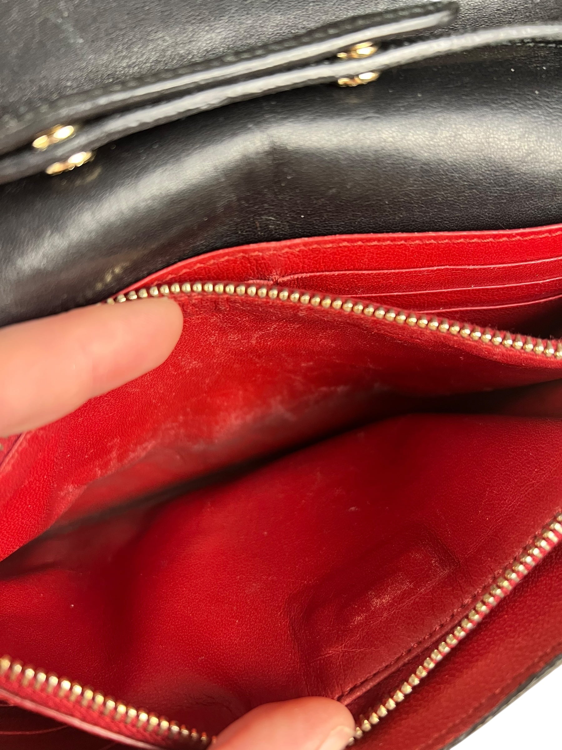 Prada Saffiano Lux Bow Crossbody Wallet