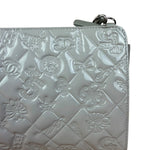 Chanel Vintage Grey Patent Leather Lucky Symbols Icon Pochette 1989