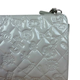 Chanel Vintage Grey Patent Leather Lucky Symbols Icon Pochette 1989