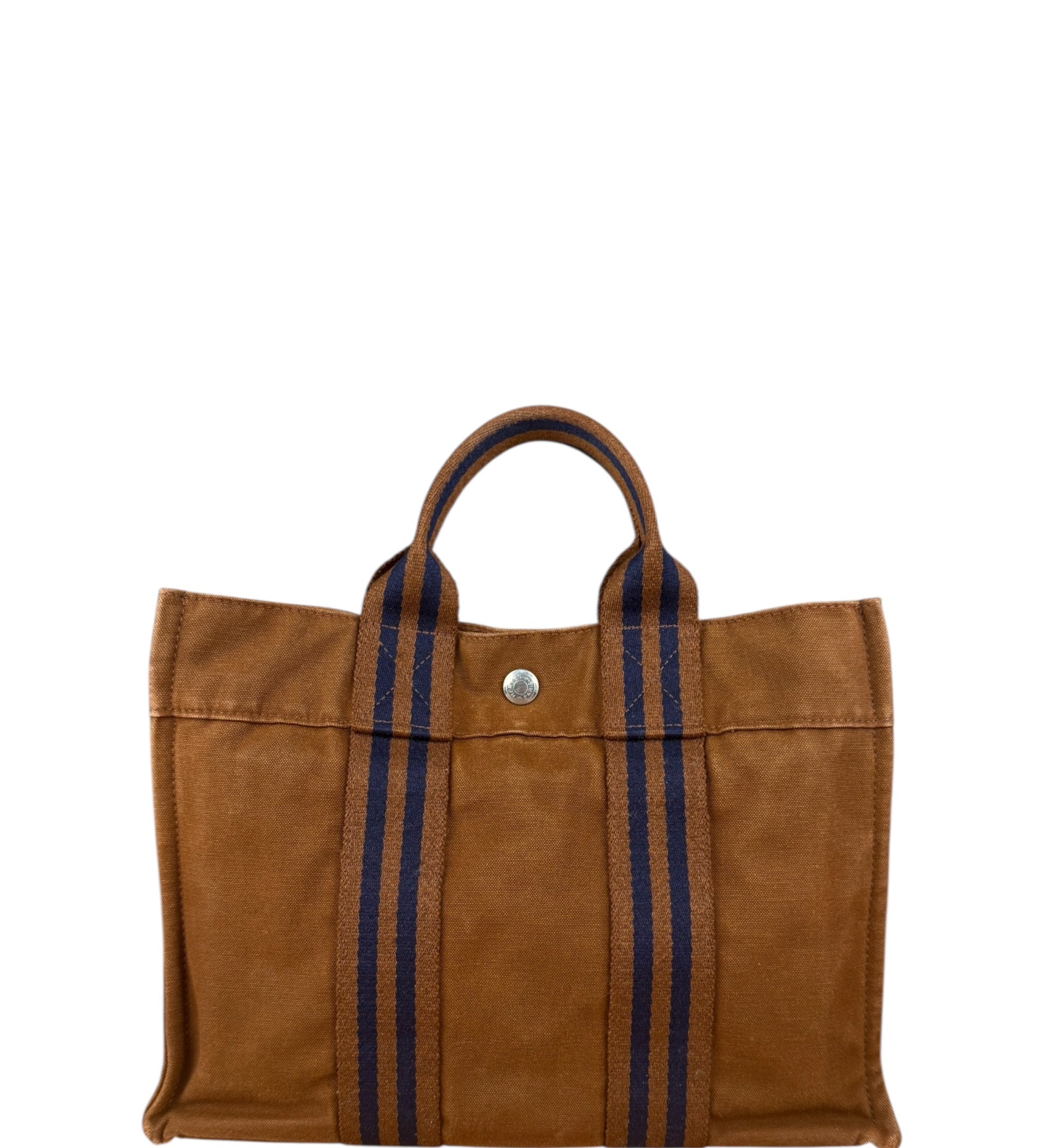 Hermes Brown Canvas Fourre Tout PM