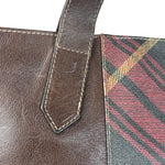 Vivienne Westwood Brown Leather Tartan Shoulder/Tote Bag