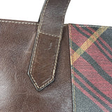 Vivienne Westwood Brown Leather Tartan Shoulder/Tote Bag