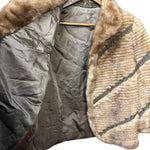 Vintage Brown Leather Lined Fur Coat