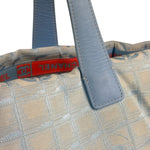 Chanel Blue Leather Trim New Travel Tote Bag 2002
