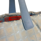 Chanel Blue Leather Trim New Travel Tote Bag 2002