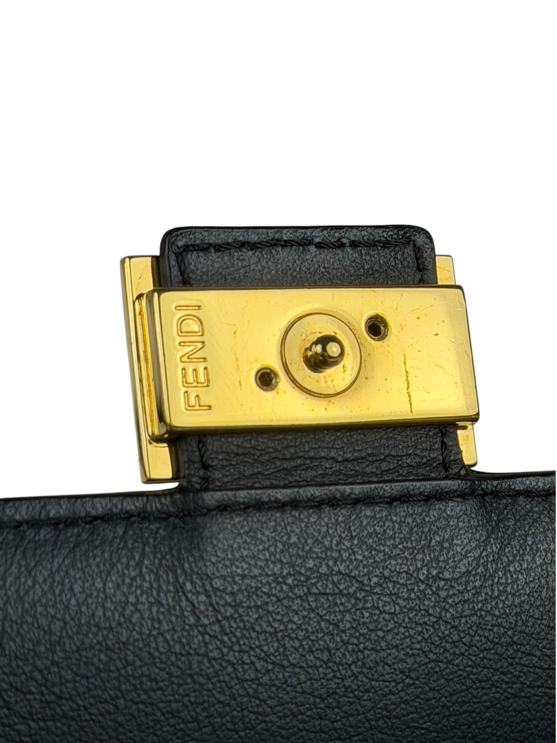 Fendi Black Leather Camera Crossbody