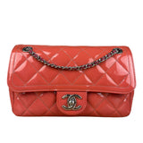Chanel Pink Patent Quilted Small Coco Shine Flap Bag 2014