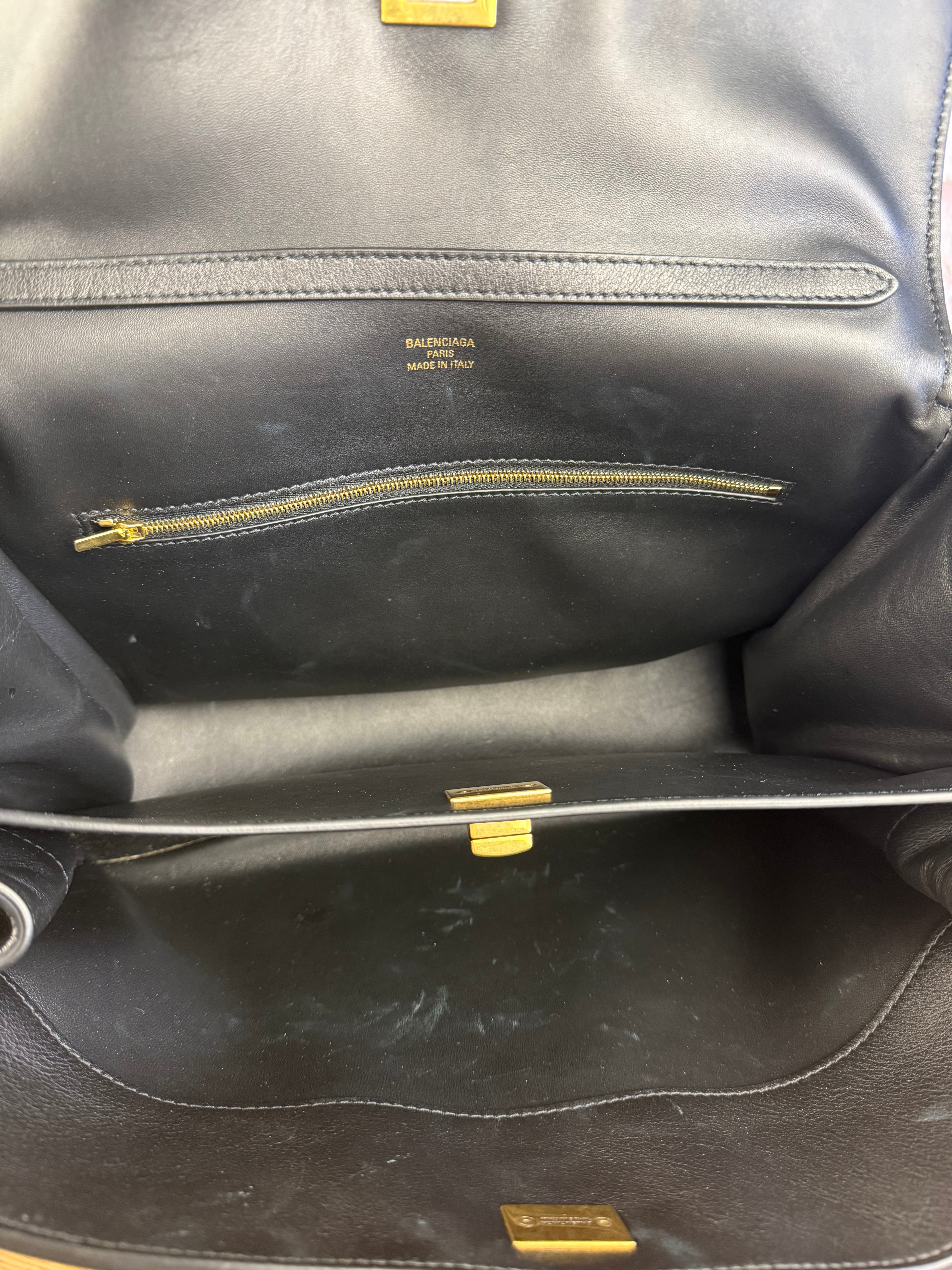 Balenciaga Medium Rodeo Leather 2Way Handbag Black