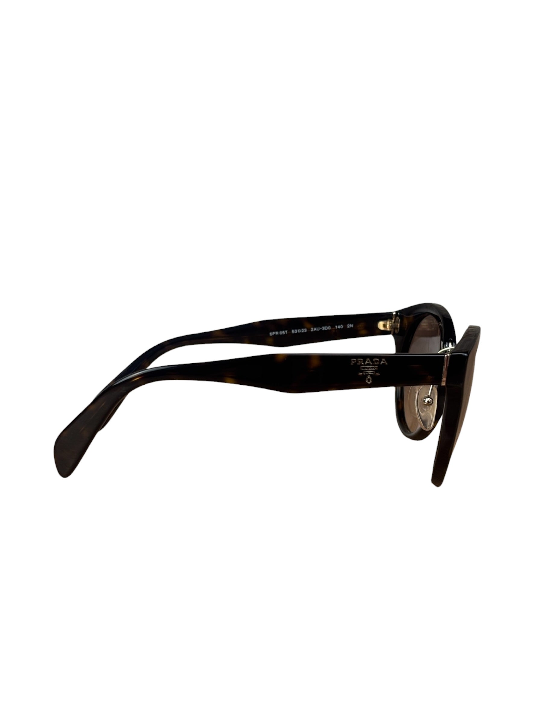 Prada Dark Tortoise Round Frame Sunglasses SPR 06T