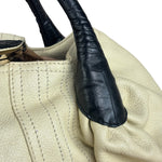 Fendi Off-White Grained Leather Spy Shoulder Bag