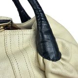 Fendi Off-White Grained Leather Spy Shoulder Bag