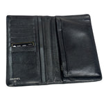 Chanel Black Caviar Chocolate Bar Bi-Fold Long Wallet 2005