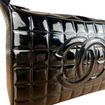 Chanel Black Patent Chocolate Bar Shoulder Bag '02