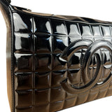 Chanel Black Patent Chocolate Bar Shoulder Bag '02