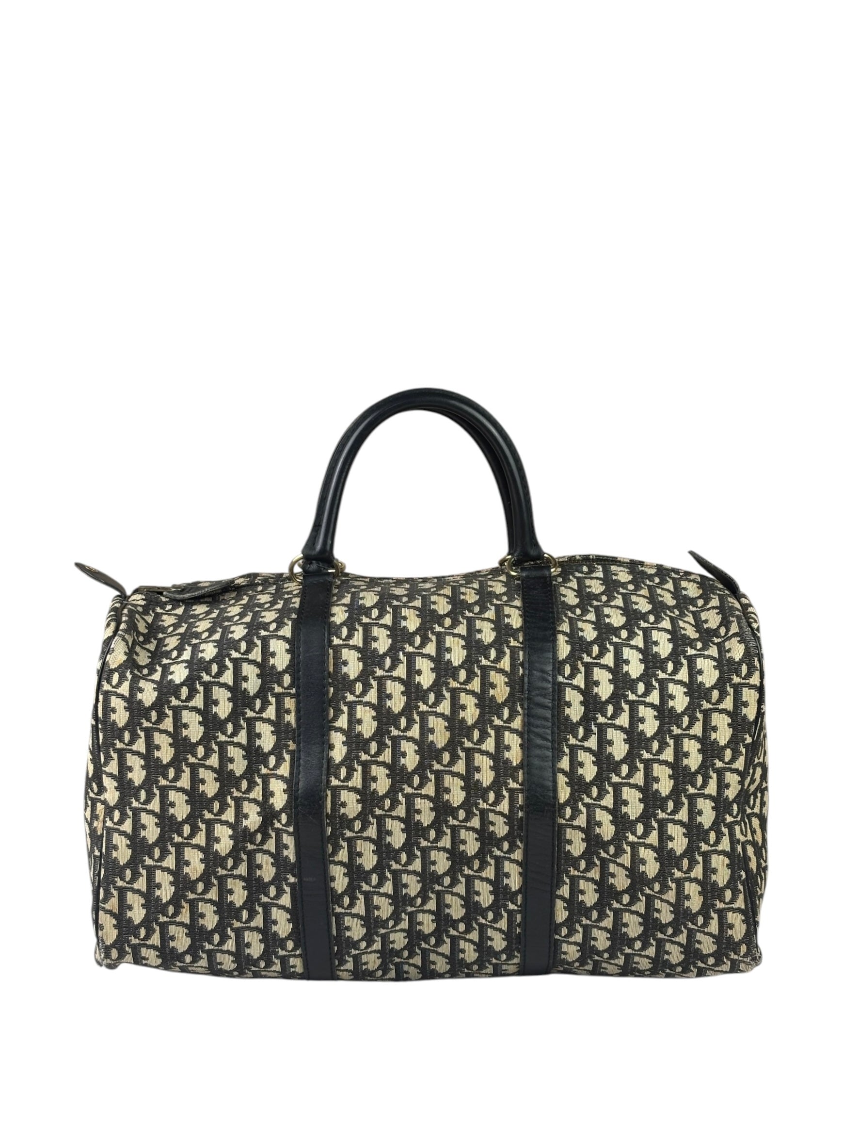 Christian Dior Vintage Black Trotter Boston Bag