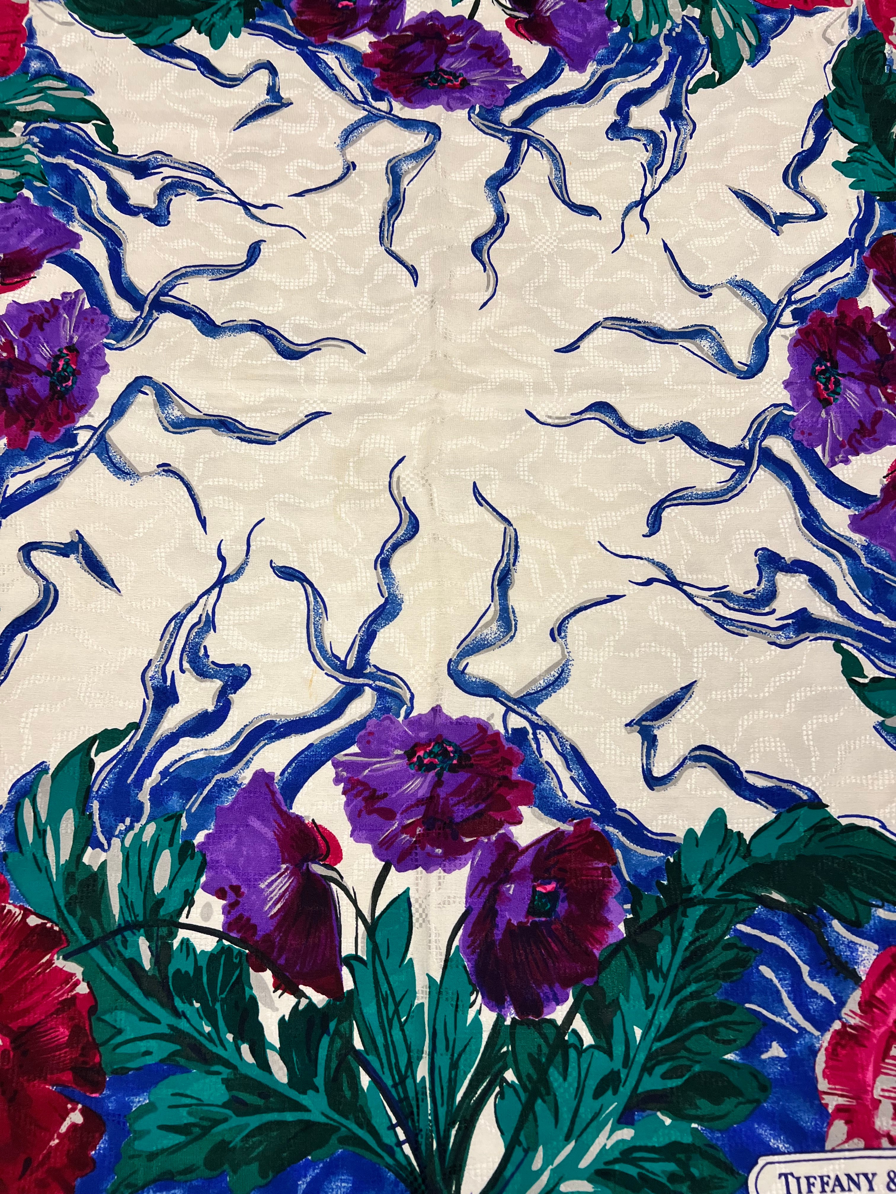 Tiffany & Co. Dark Multicolor Silk Scarf