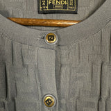 Fendi FF Grey Button Up Short Sleeve