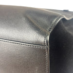 Celine Black Suede/Crocodile Embossed Leather Trapeze Two-Way Bag