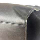 Celine Black Suede/Crocodile Embossed Leather Trapeze Two-Way Bag