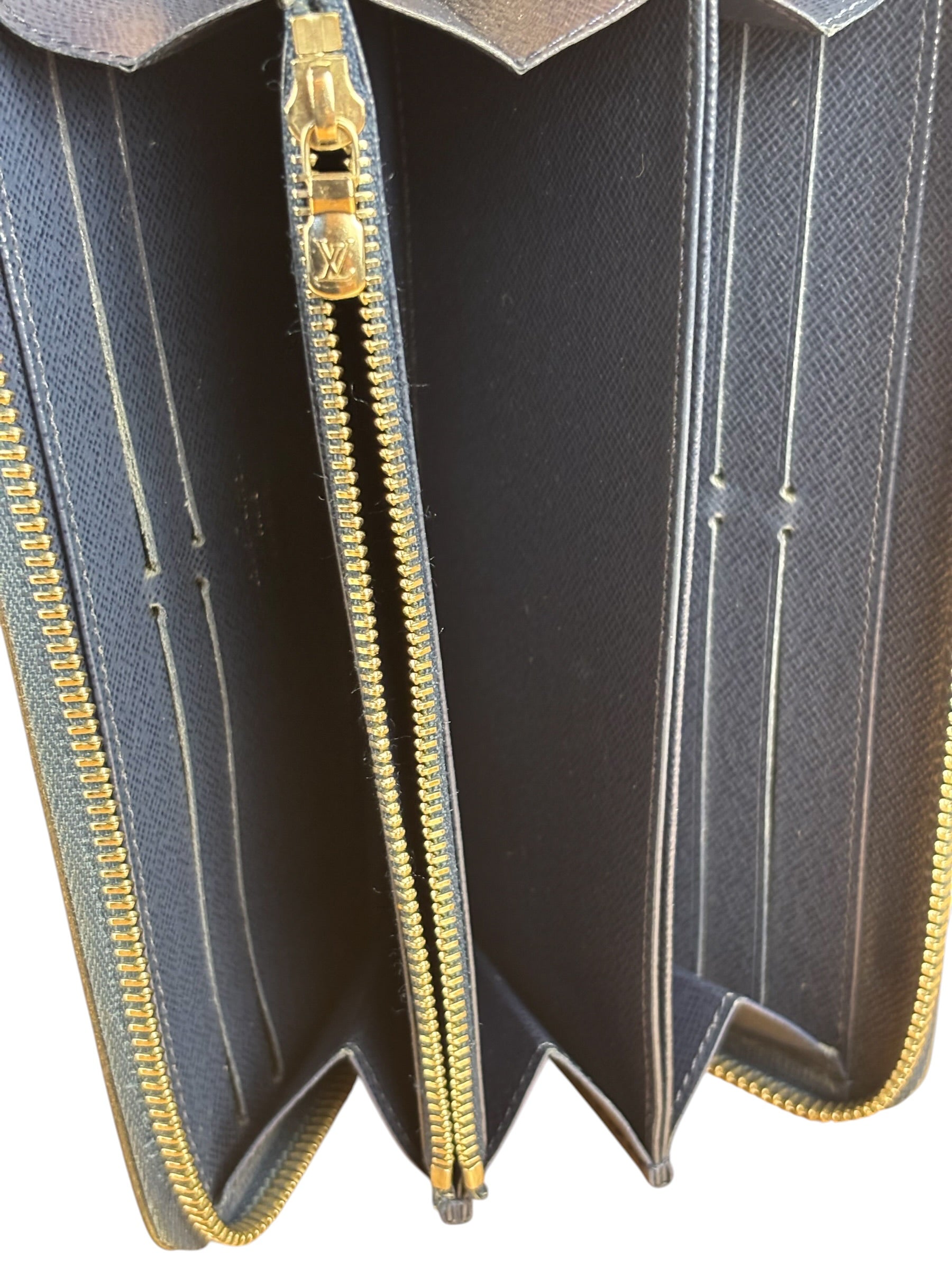 Louis Vuitton Blue Epi Leather Zip Wallet