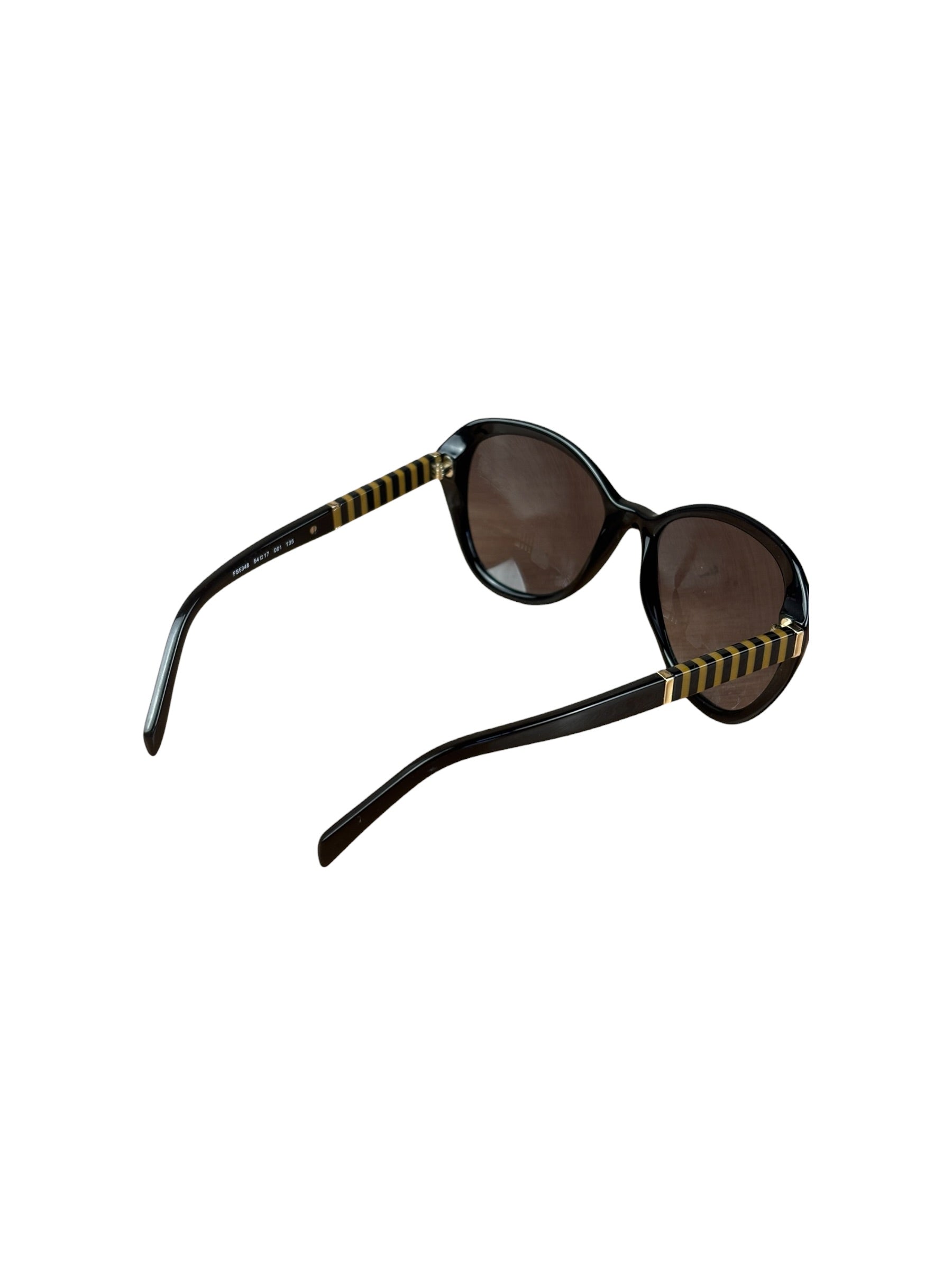 Fendi Round Sunglasses Striped Black