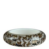 Louis Vuitton Inclusion Bangle Bracelet Silver Resin