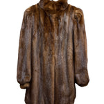 Vintage Kings Tailor Brown Mink Fur Mid Length Coat