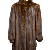Vintage Kings Tailor Brown Mink Fur Mid Length Coat