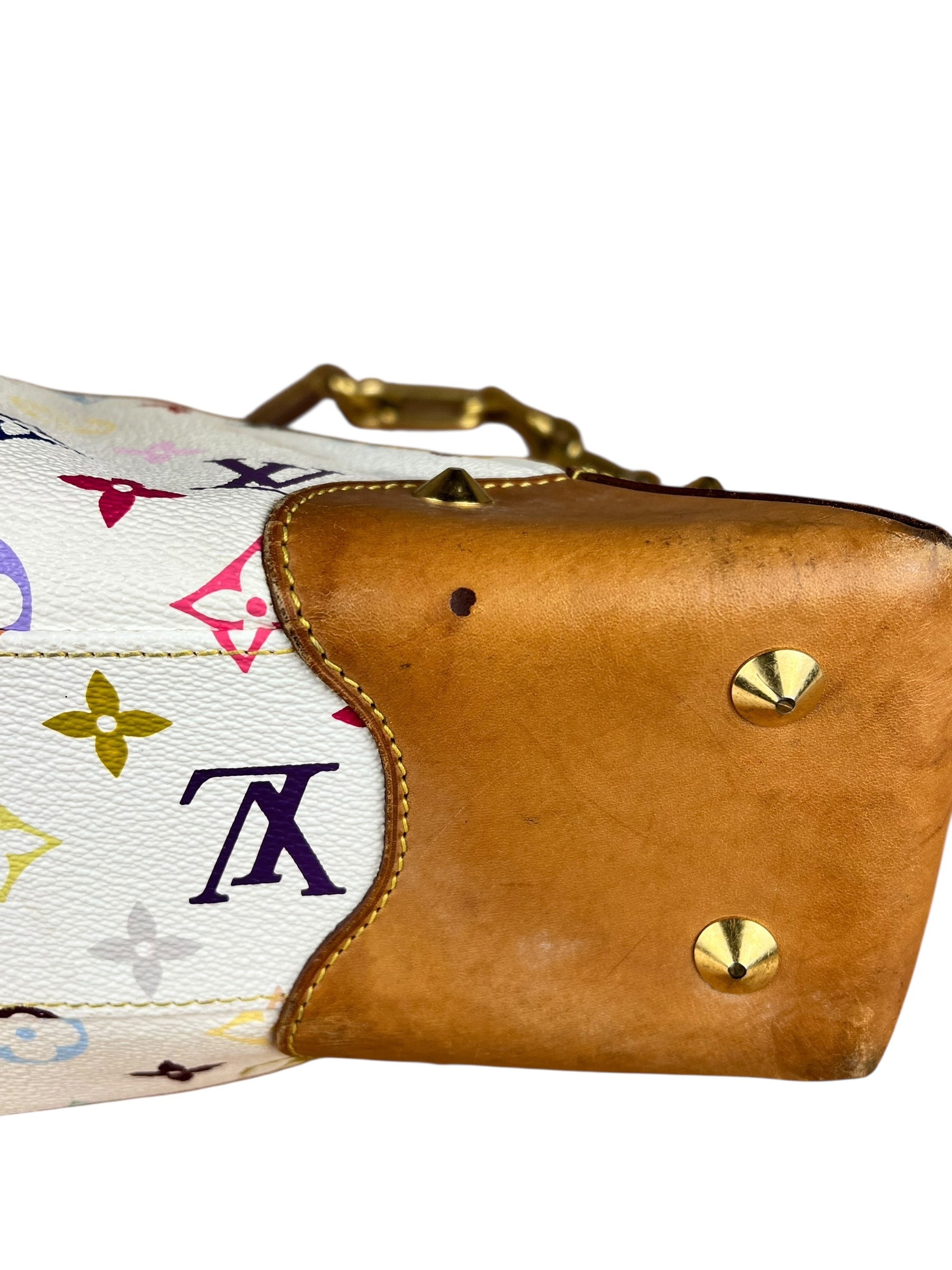 Louis Vuitton White Murakami Judy MM 2Way