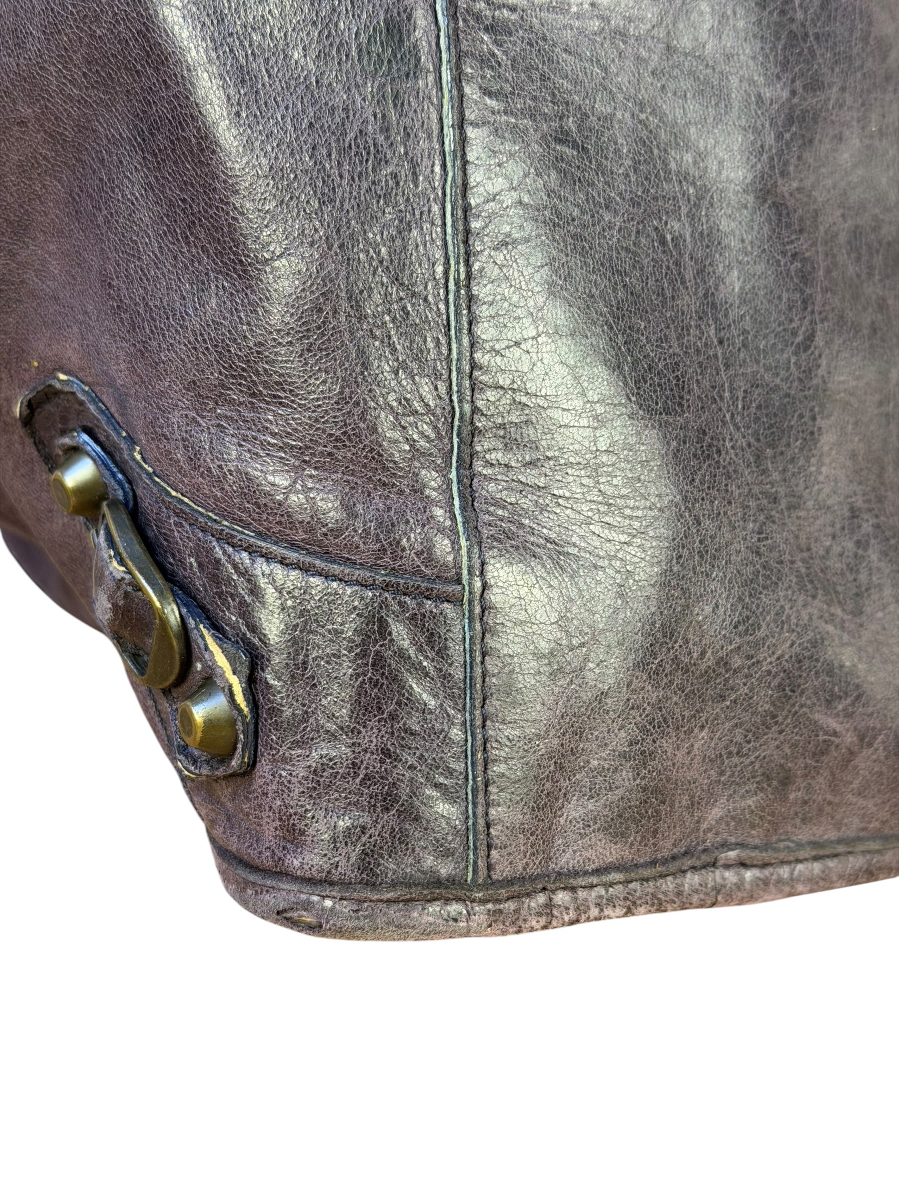 Balenciaga Vintage Purple Classic Motorcycle City Bag