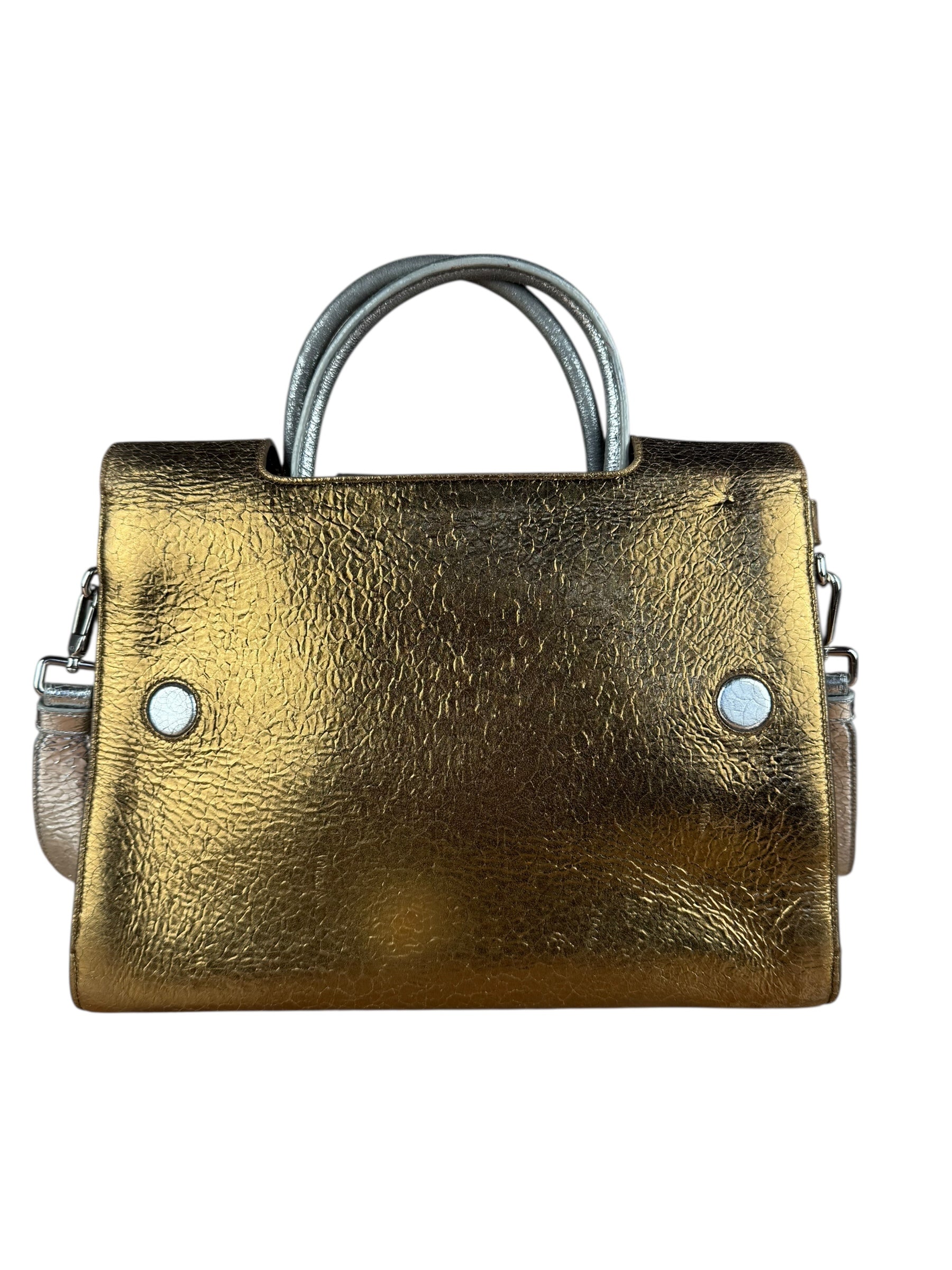 Christian Dior Diorever Gold Leather 2Way Handbag