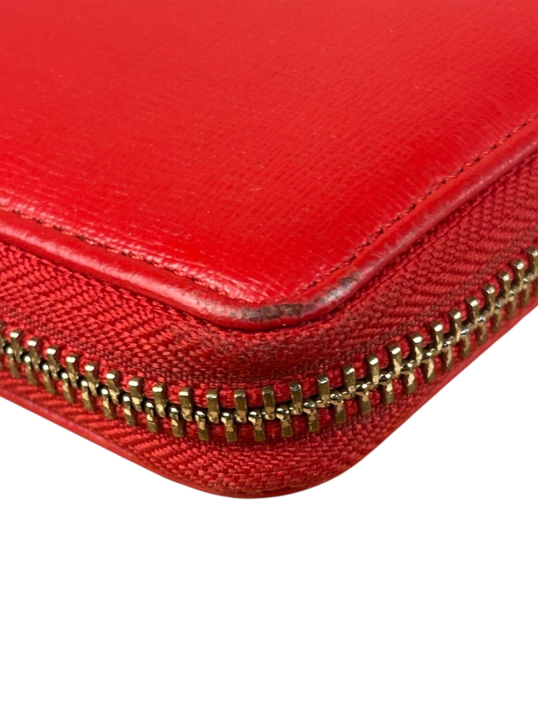 Vivienne Westwood Red Long Zip Orb Wallet