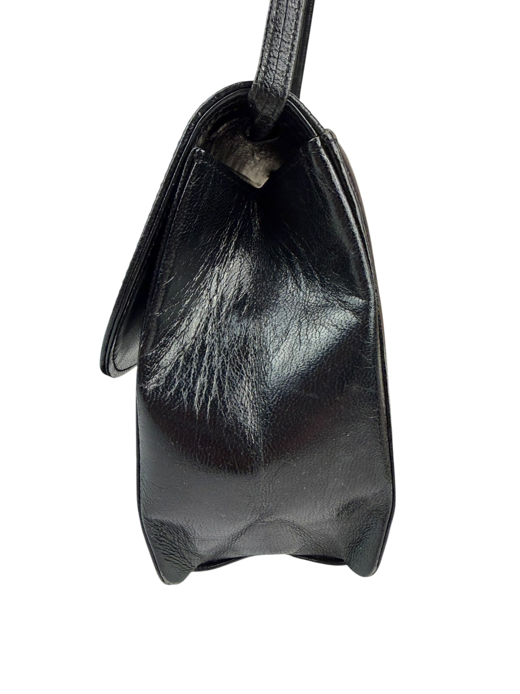 Chloe Vintage Black Leather Shoulder Bag