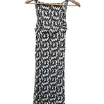 Fendi Black/White Geometric Patterned Sleeveless Tank Dress