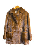 Vintage Brown Mink Big Pockets Coat