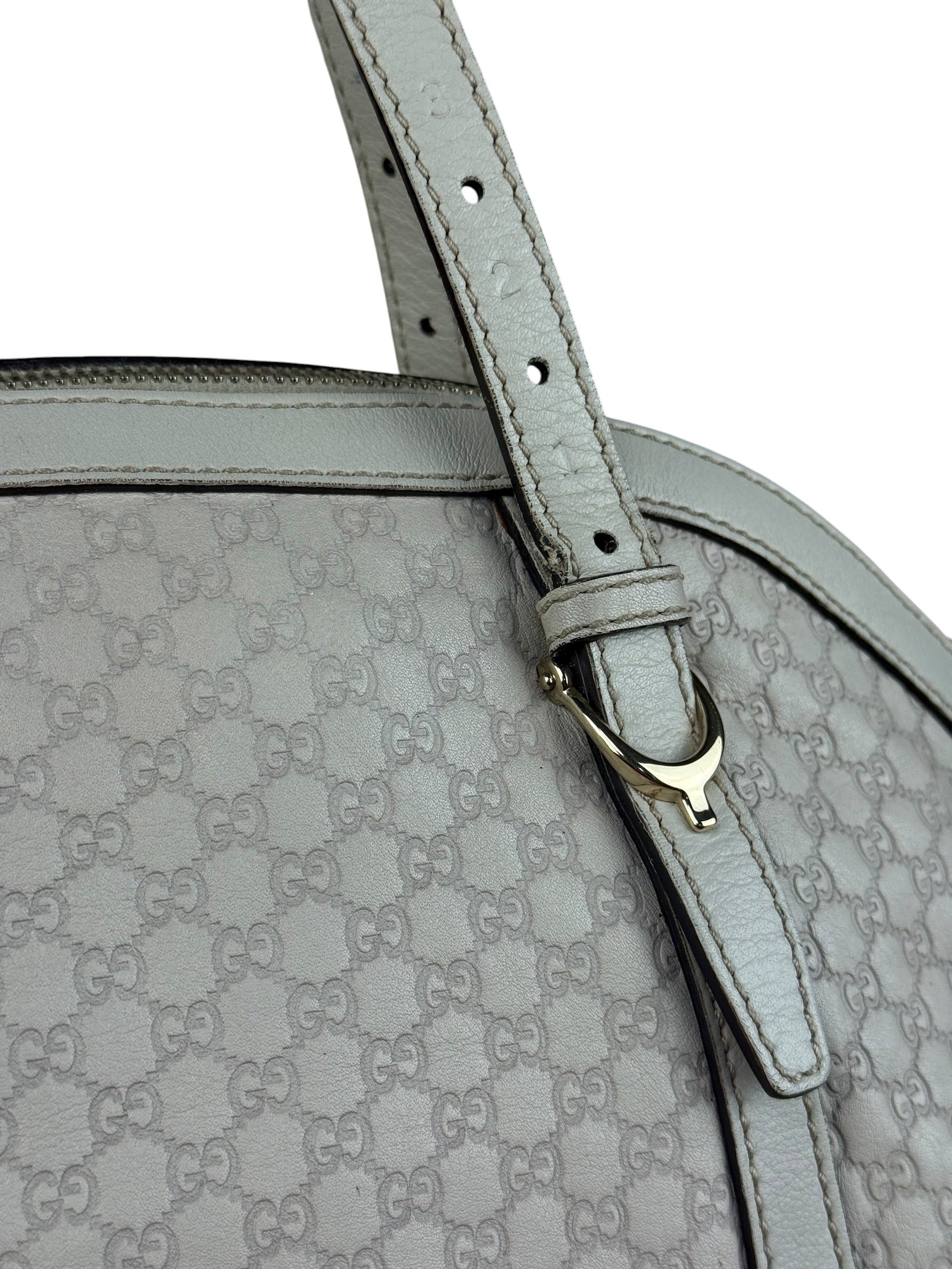 Gucci Vintage Beige Leather GG 2Way Bag