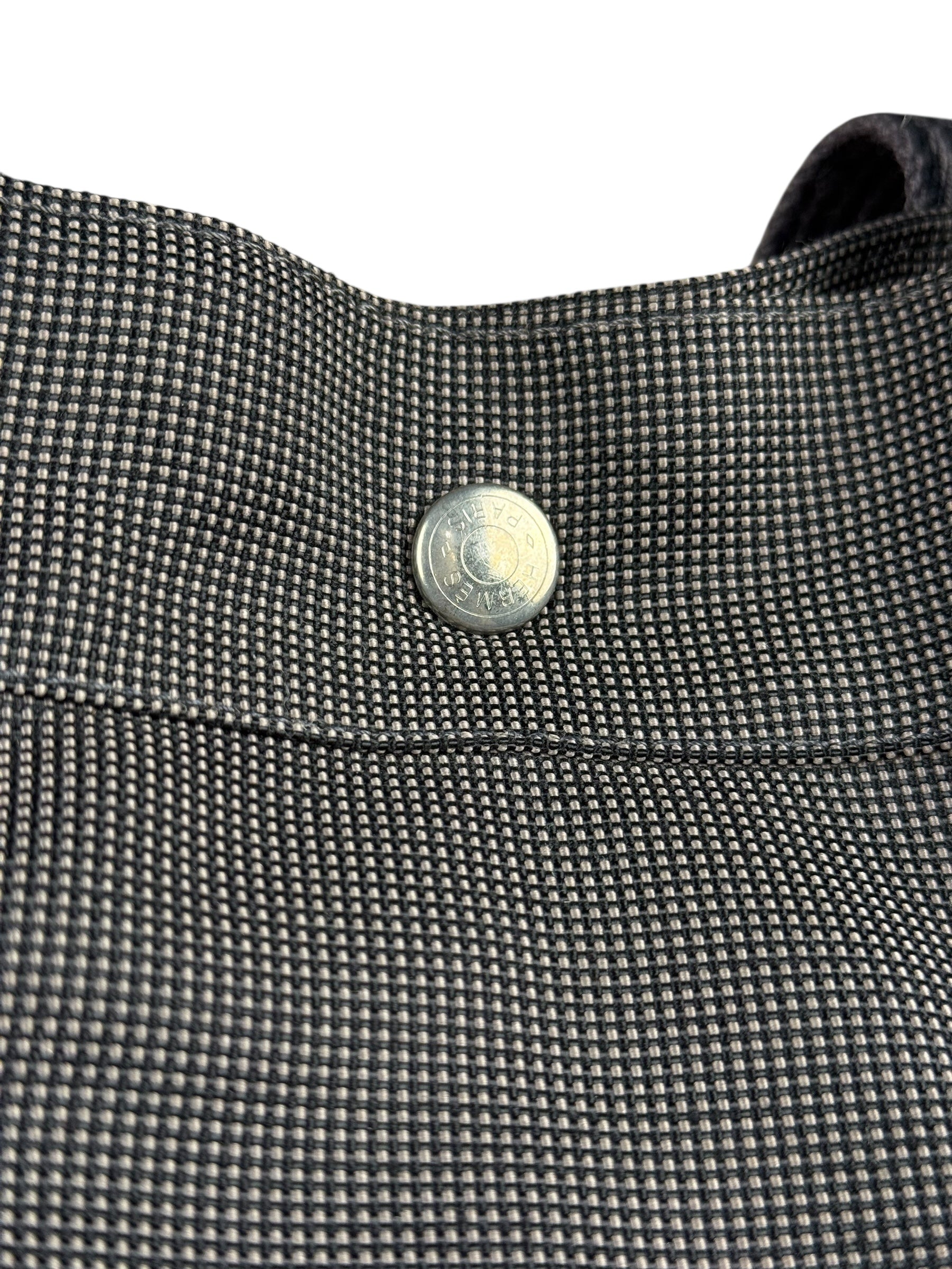 Hermes Herline Canvas Tote Grey