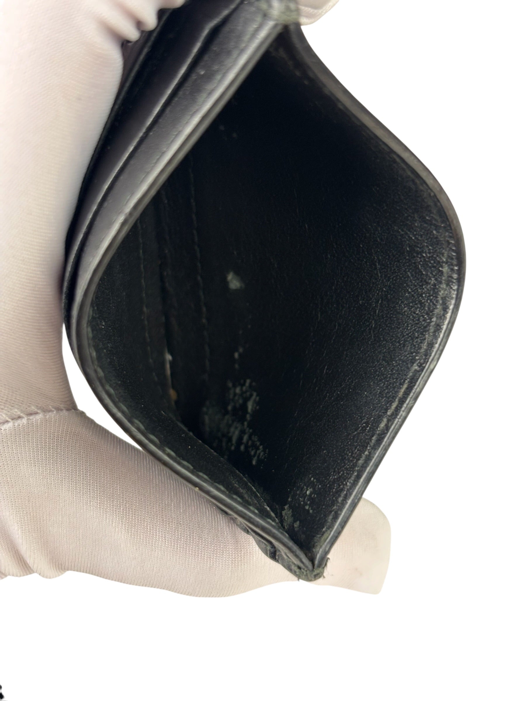 Gucci Black Leather GG Card Holder