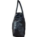 Prada Vintage Black Leather Tote Bag