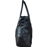 Prada Vintage Black Leather Tote Bag