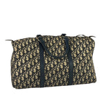 Christian Dior Vintage Navy Leather Trim Trotter Boston Bag
