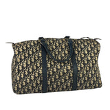 Christian Dior Vintage Navy Leather Trim Trotter Boston Bag