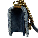 Chanel Blue Denim/Leather Trim Patchwork Boy Flap Bag 2014