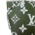 Louis Vuitton Olive Green/Beige Monogram Giant Neverfull MM