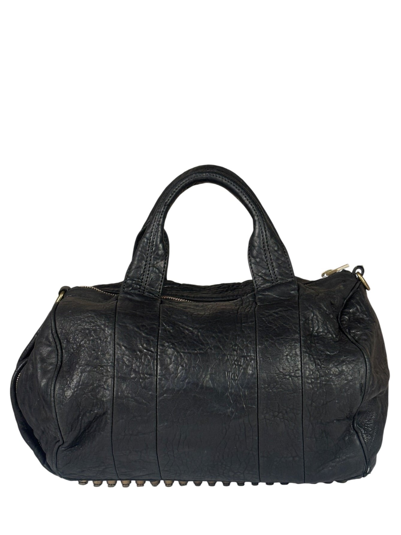 Alexander Wang Black Pebbled Leather Rocco Satchel