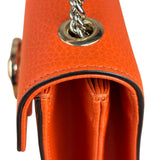 Gucci Orange Leather G Dollar Interlocking Small Shoulder Bag