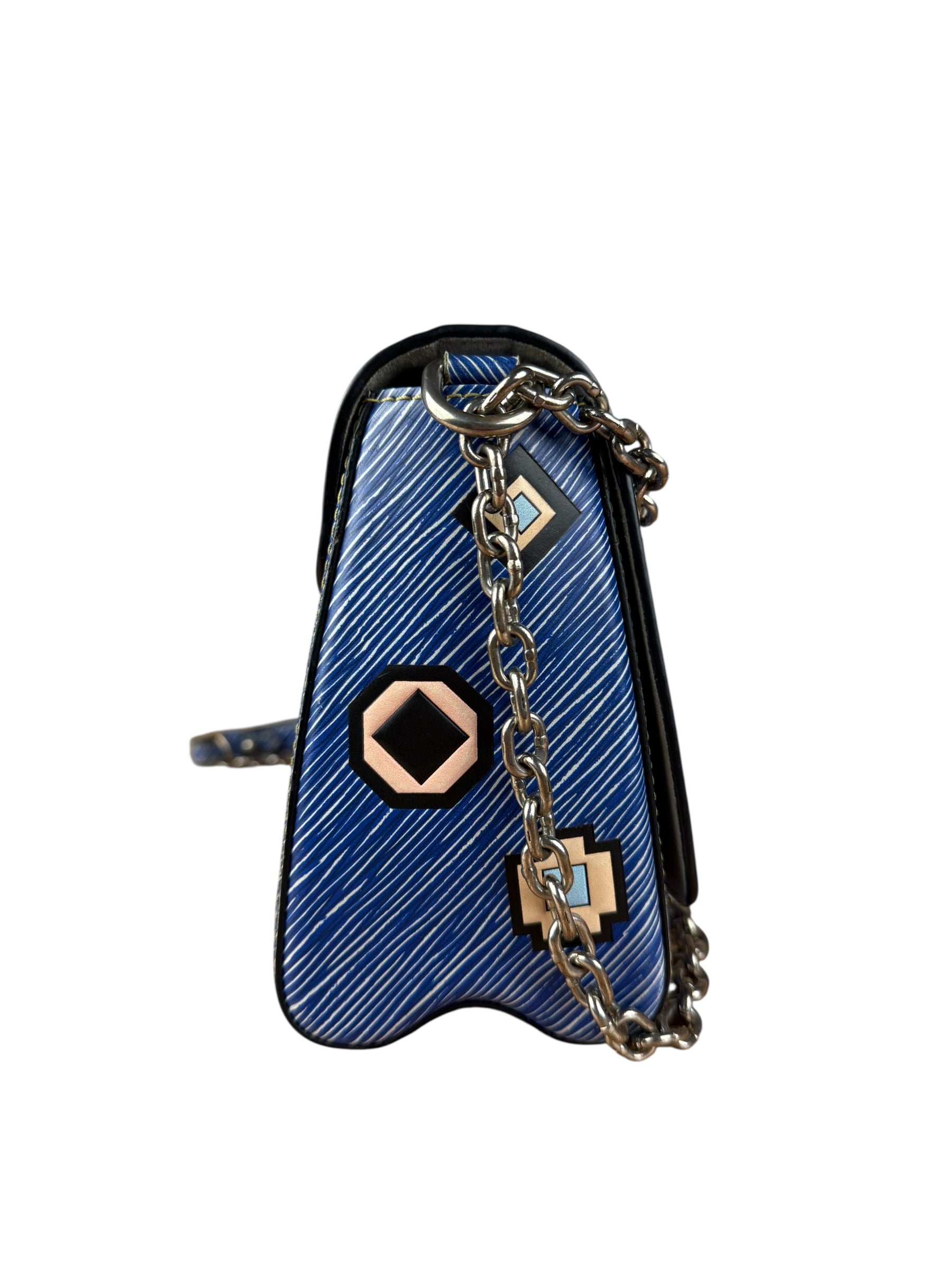 Louis Vuitton Blue Aztec Epi Leather Twist MM Bag